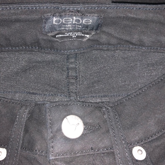 BEBE BLACK SKINNY JEANS - Picture 7 of 7